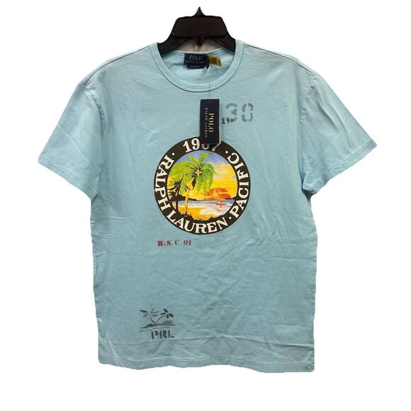 Polo Ralph Lauren Men's Small Neptune Classic Fit Jersey Pacific Graphic T-Shirt - Picture 4 of 14